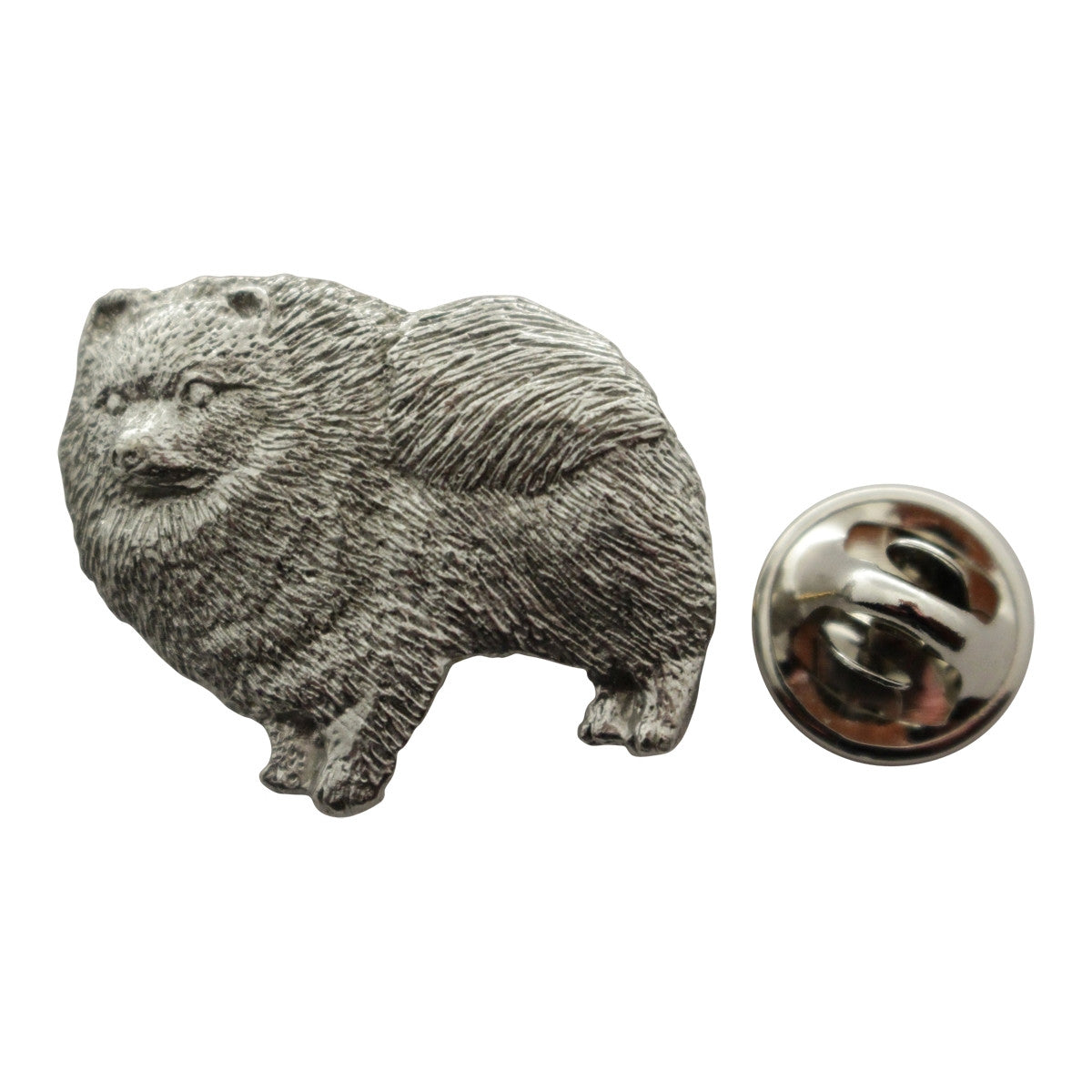 Pomeranian Pin ~ Antiqued Pewter ~ Lapel Pin ~ Sarah's Treats & Treasures
